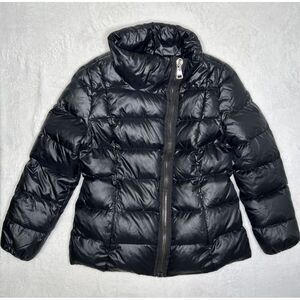 Calvin Klein Women’s Puffer Jacket Down Black Size Large Asymmetrical Zipper
